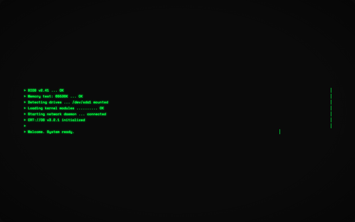 Green Phosphor CRT